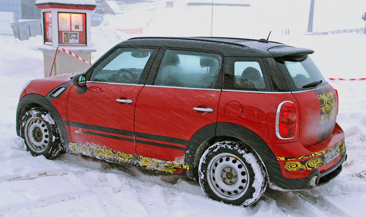 2012 Mini Countryman Cooper S John Cooper Works rear 3/4 view