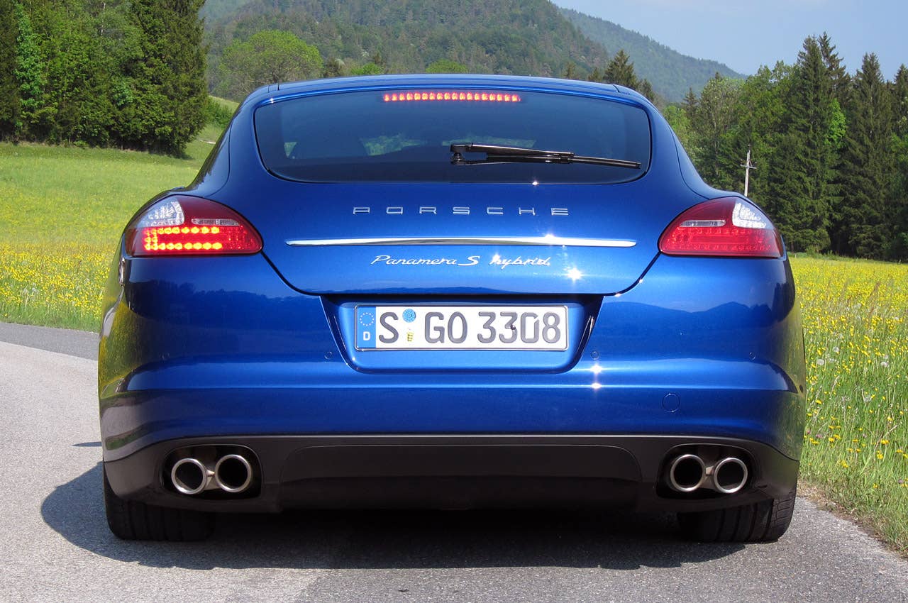 2012 Porsche Panamera S Hybrid rear view