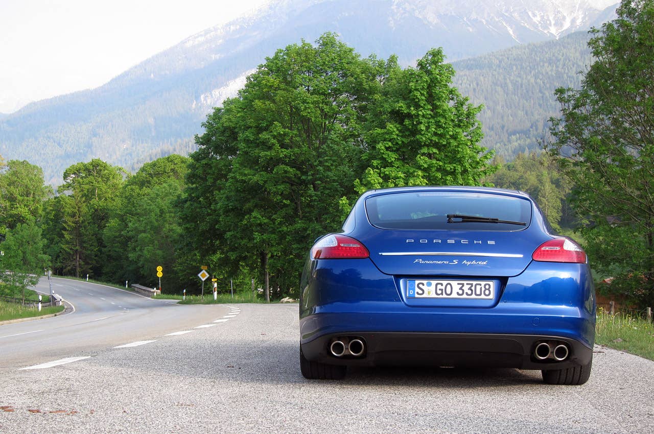 2012 Porsche Panamera S Hybrid rear view