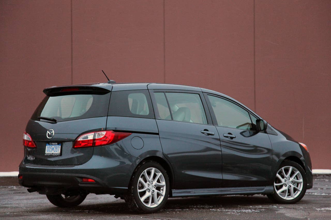 2012 Mazda5 rear 3/4 view