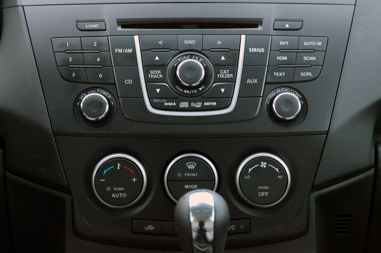 2012 Mazda5 audio and climate controls
