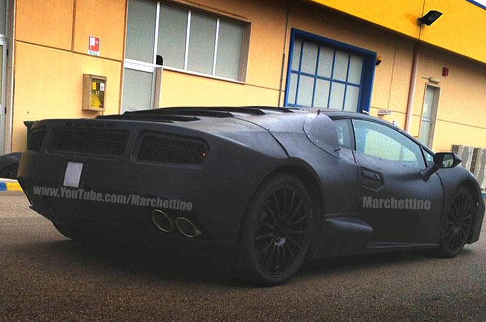 Lamborghini Cabrera Spy Shots rear 3/4