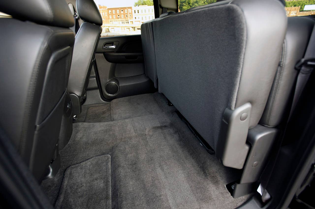 2011 GMC Sierra Denali folded rear seats