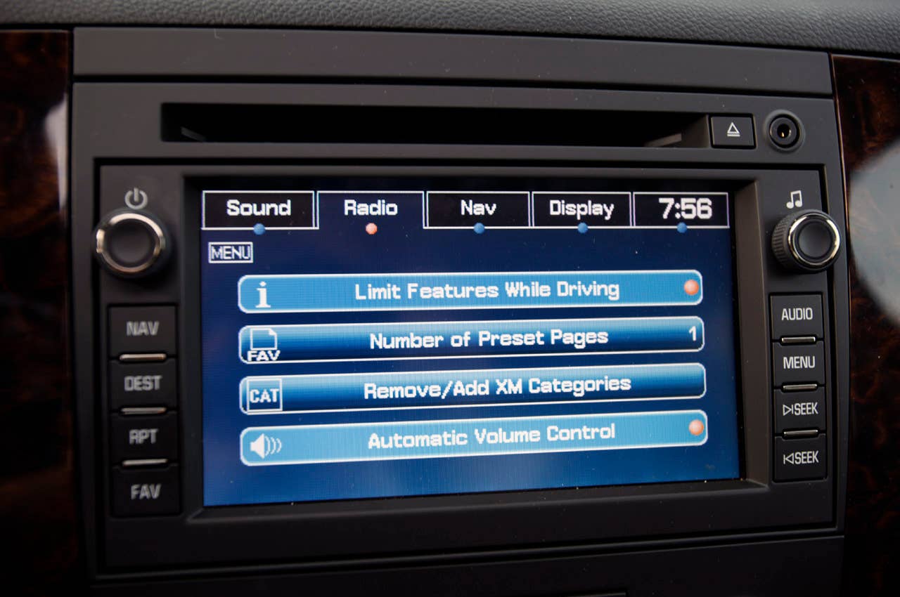 2011 GMC Sierra Denali audio settings