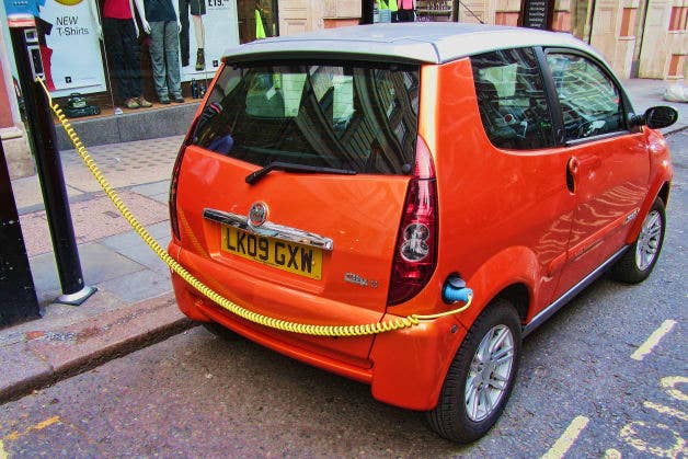 electric car on charge