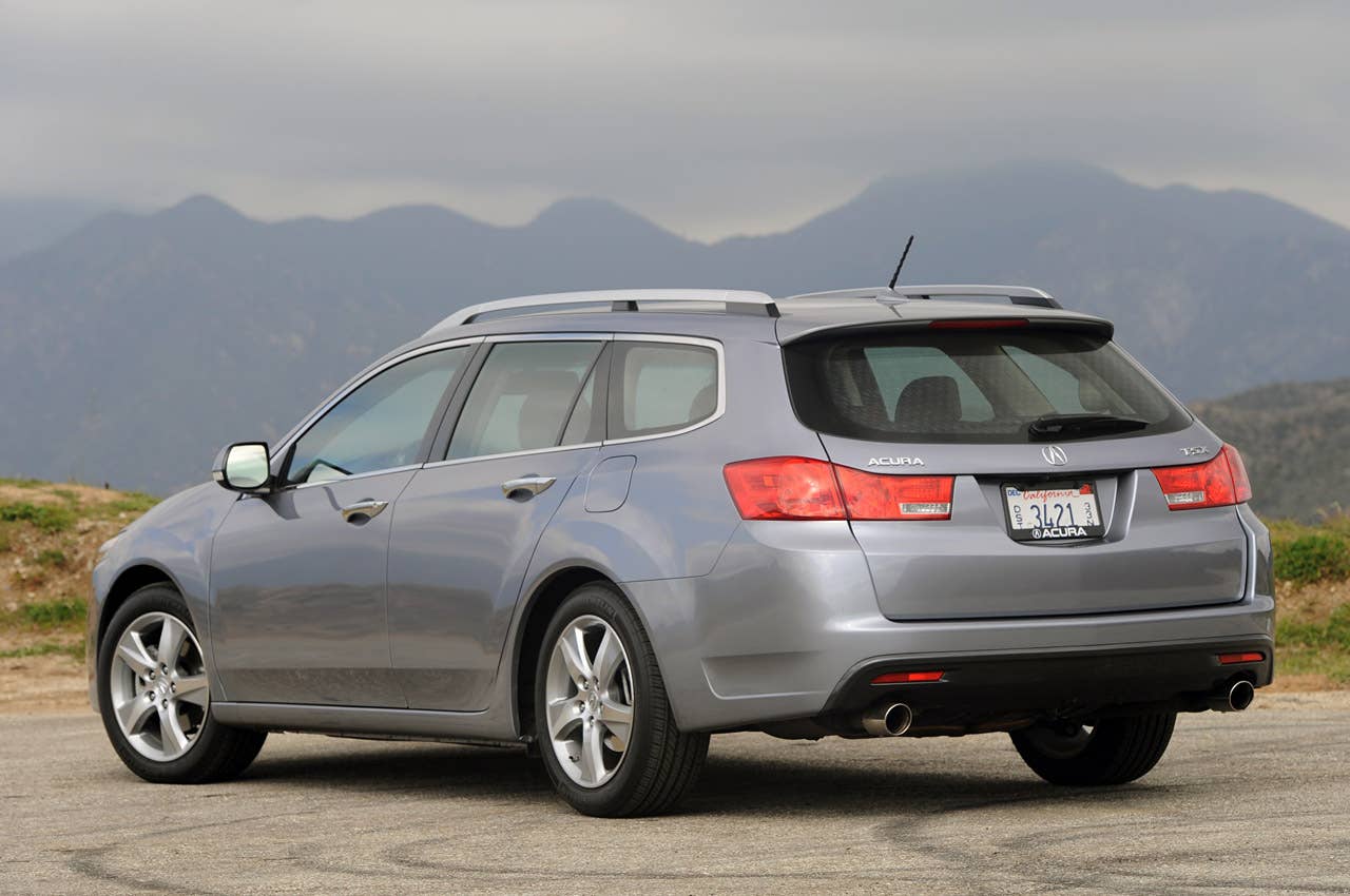 2011 Acura TSX Sport Wagon rear 3/4 view