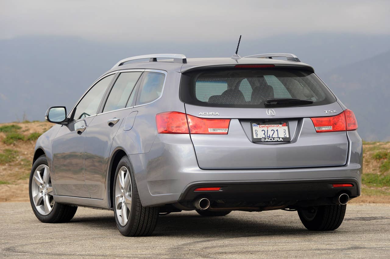 2011 Acura TSX Sport Wagon rear 3/4 view