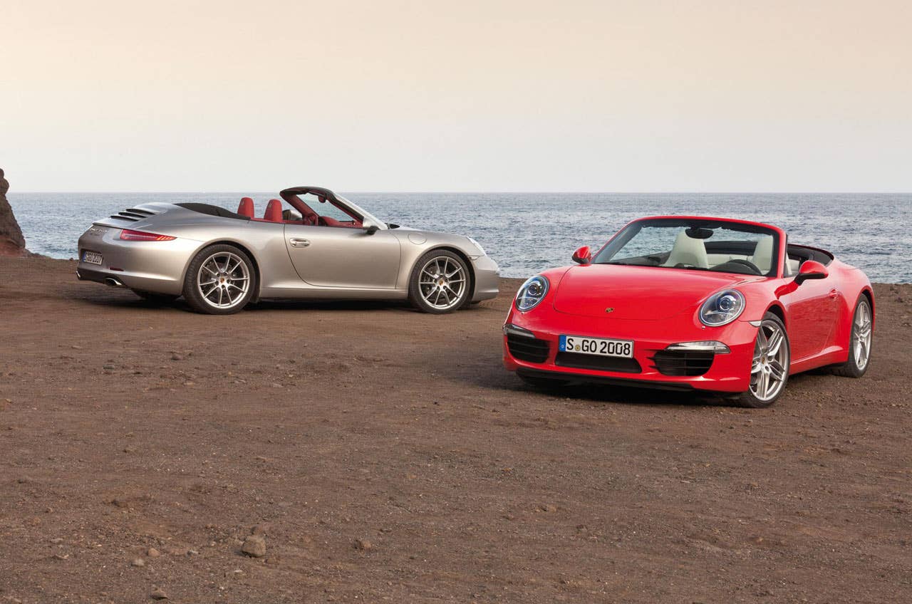 2012 Porsche 911 Carrera Cabriolet rear and front