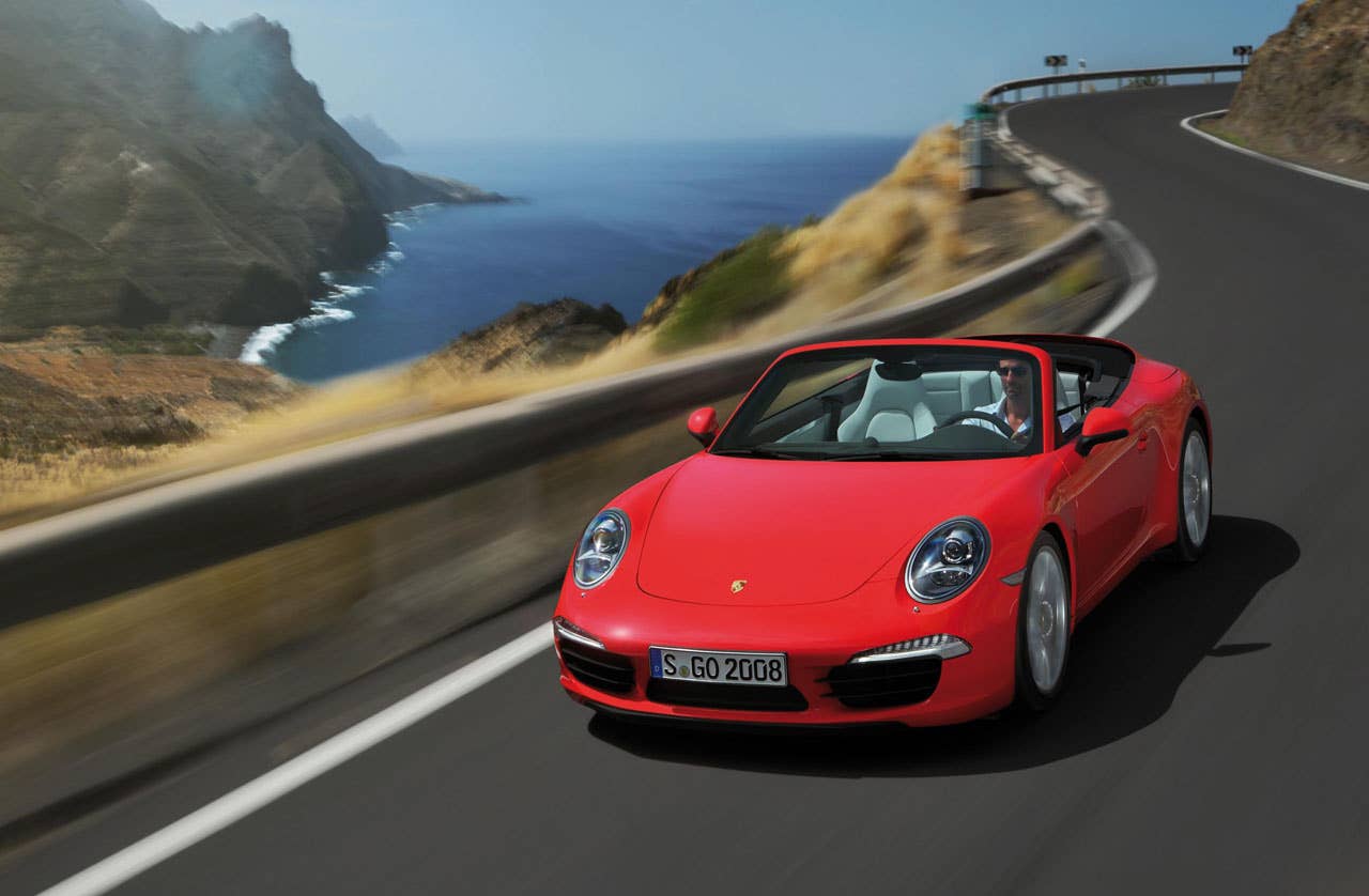 2012 Porsche 911 Carrera Cabriolet front 3/4