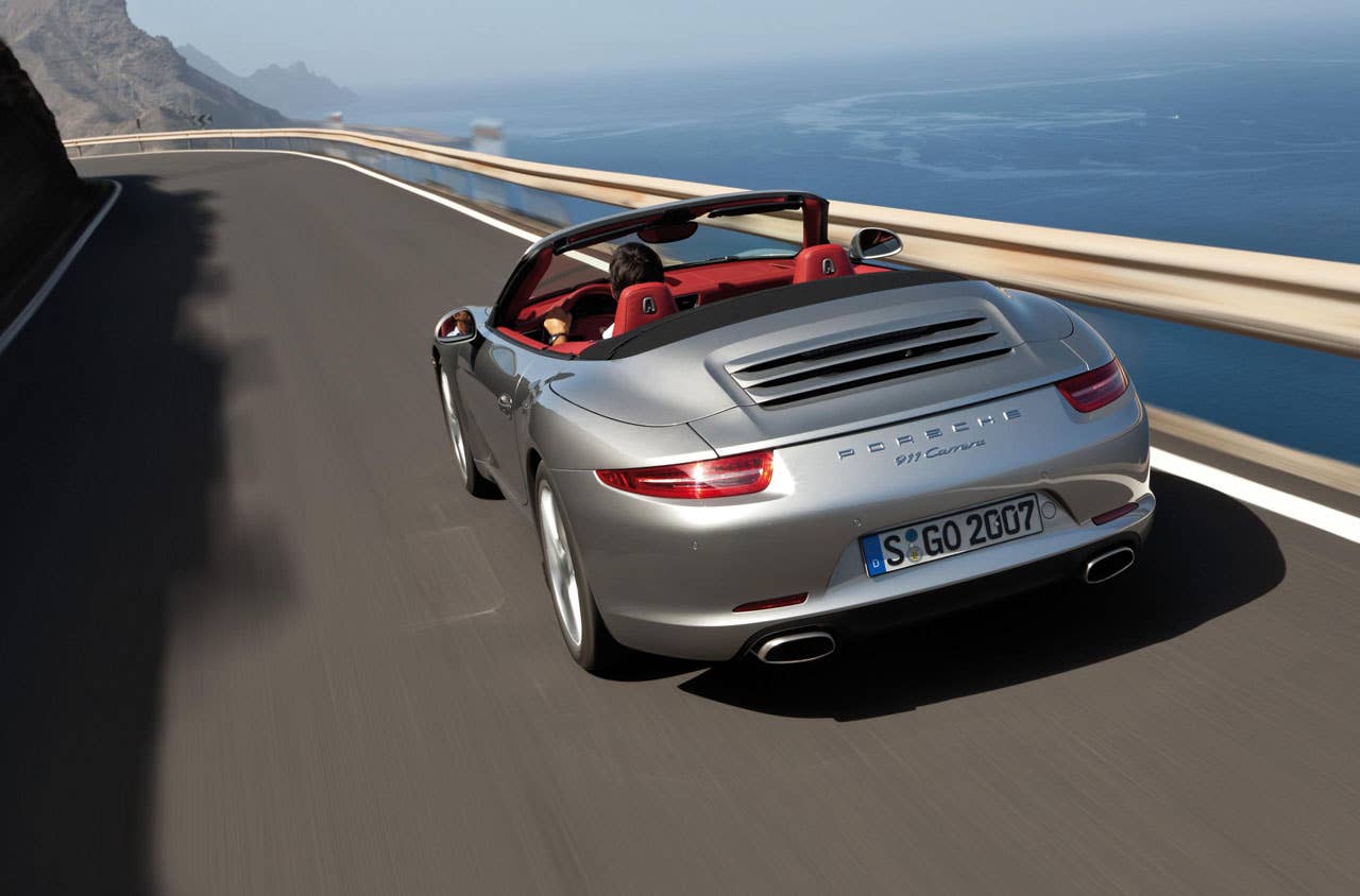 2012 Porsche 911 Carrera Cabriolet rear 3/4