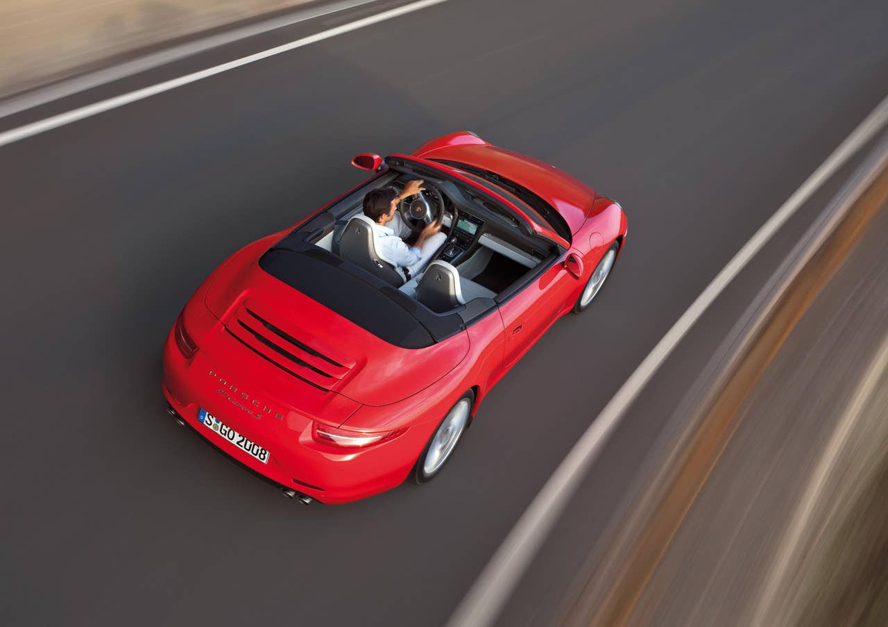 2012 Porsche 911 Carrera Cabriolet top down