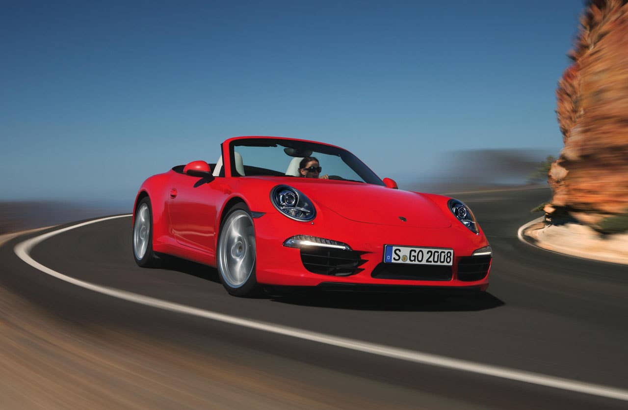 2012 Porsche 911 Carrera Cabriolet front 3/4