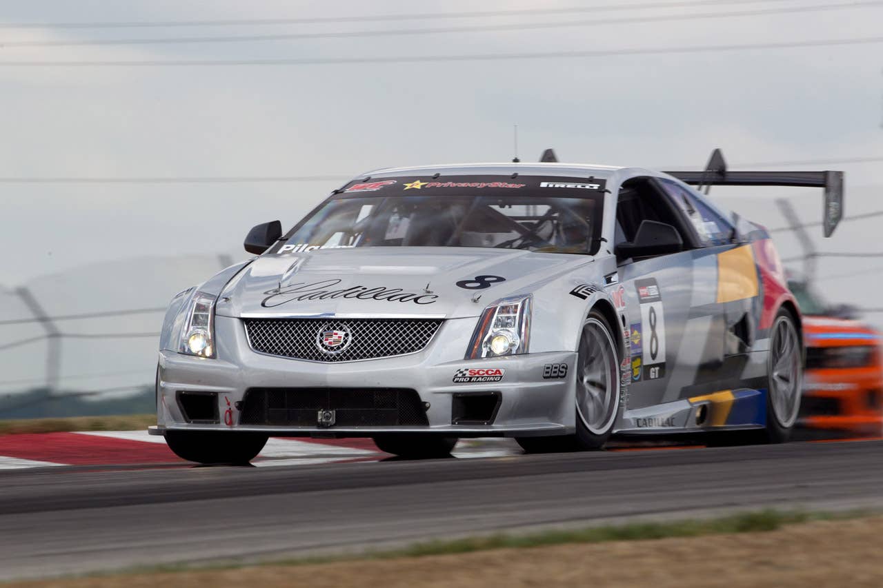 Cadillac Racing, SCCA Pro Racing World Challenge, Mid-Ohio Sports Car Course, Lexington, Ohio, August 5-7, 2011. CTS-V #3 driven by Johnny O'Connell to first place in the second race of the double-header weekend, CTS-V #8 driven by Andy Pilgrim to sixth place in the second race (Richard Prince/Cadillac Racing Photo).