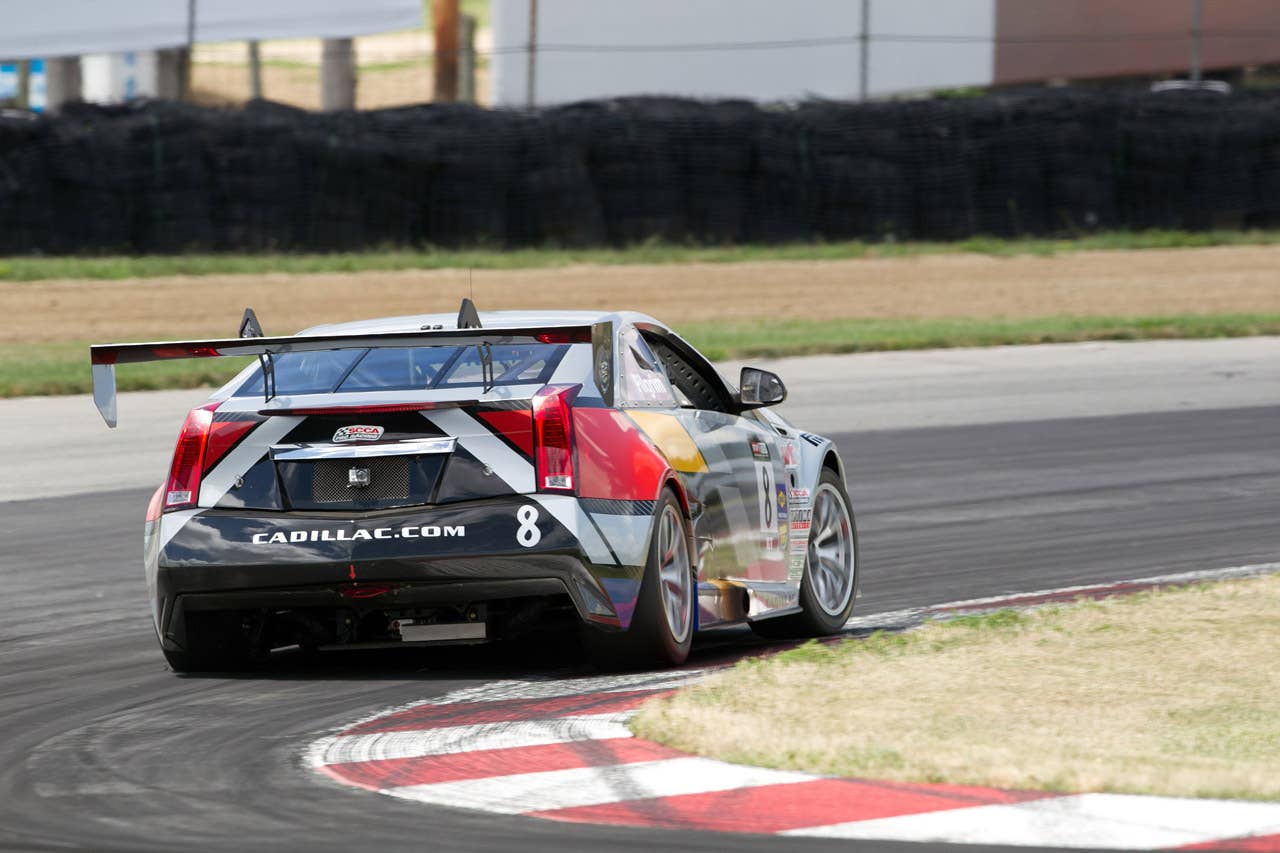 Cadillac Racing, SCCA Pro Racing World Challenge, Mid-Ohio Sports Car Course, Lexington, Ohio, August 5-7, 2011. CTS-V #3 driven by Johnny O'Connell to first place in the second race of the double-header weekend, CTS-V #8 driven by Andy Pilgrim to sixth place in the second race (Richard Prince/Cadillac Racing Photo).