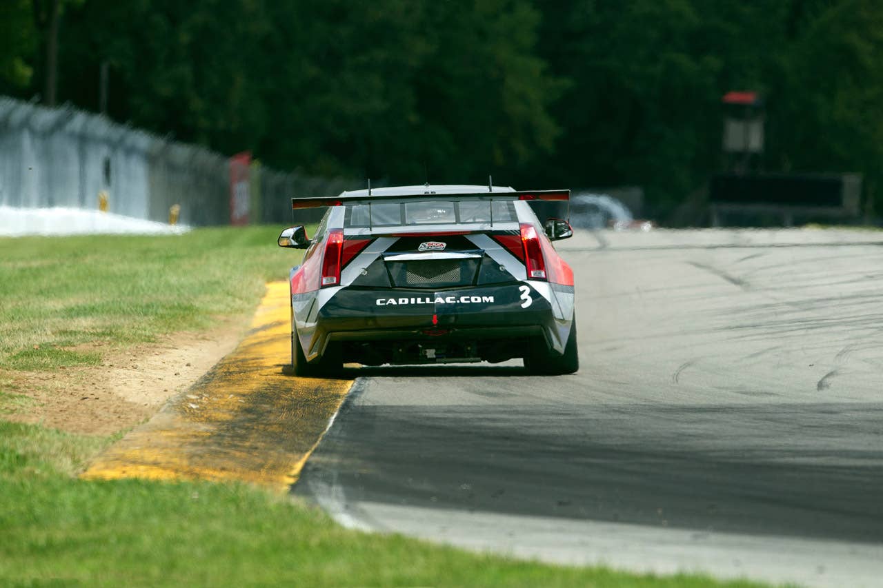 Cadillac Racing, SCCA Pro Racing World Challenge, Mid-Ohio Sports Car Course, Lexington, Ohio, August 5-7, 2011. CTS-V #3 driven by Johnny O'Connell to first place in the second race of the double-header weekend, CTS-V #8 driven by Andy Pilgrim to sixth place in the second race (Richard Prince/Cadillac Racing Photo).