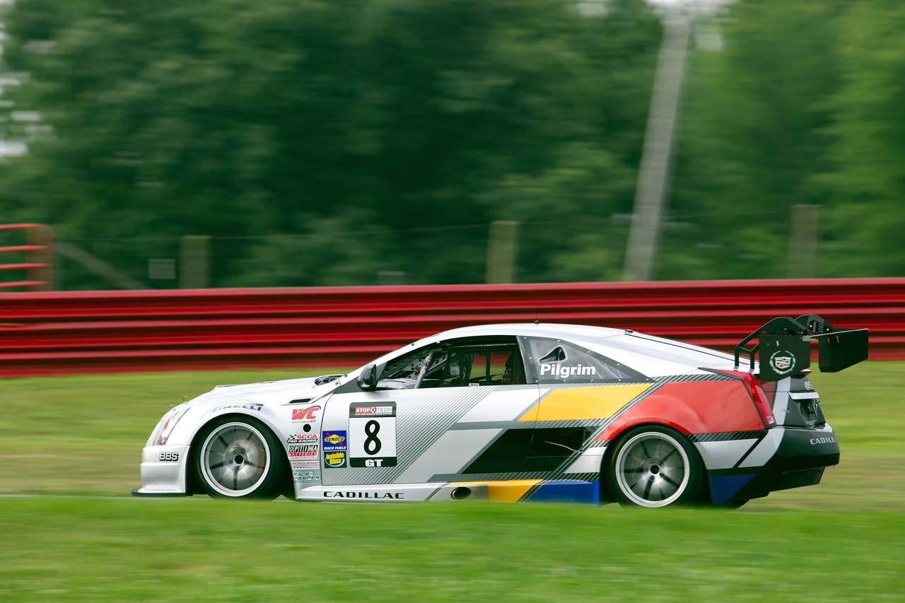 Cadillac Racing, SCCA Pro Racing World Challenge, Mid-Ohio Sports Car Course, Lexington, Ohio, August 5-7, 2011. CTS-V #3 driven by Johnny O'Connell to first place in the second race of the double-header weekend, CTS-V #8 driven by Andy Pilgrim to sixth place in the second race (Richard Prince/Cadillac Racing Photo).