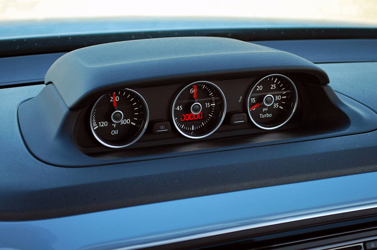 2013 Volkswagen Beetle Turbo Convertible auxiliary gauges