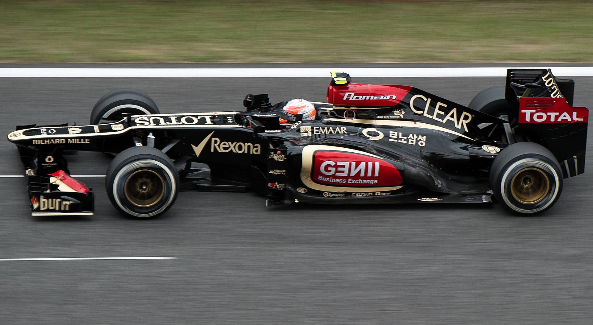 Lotus driver Romain Grosjean of France drives during the Formula One Korean Grand Prix in Yeongam on October 6, 2013. AFP PHOTO/ Nicolas ASFOURI        (Photo credit should read NICOLAS ASFOURI/AFP/Getty Images)