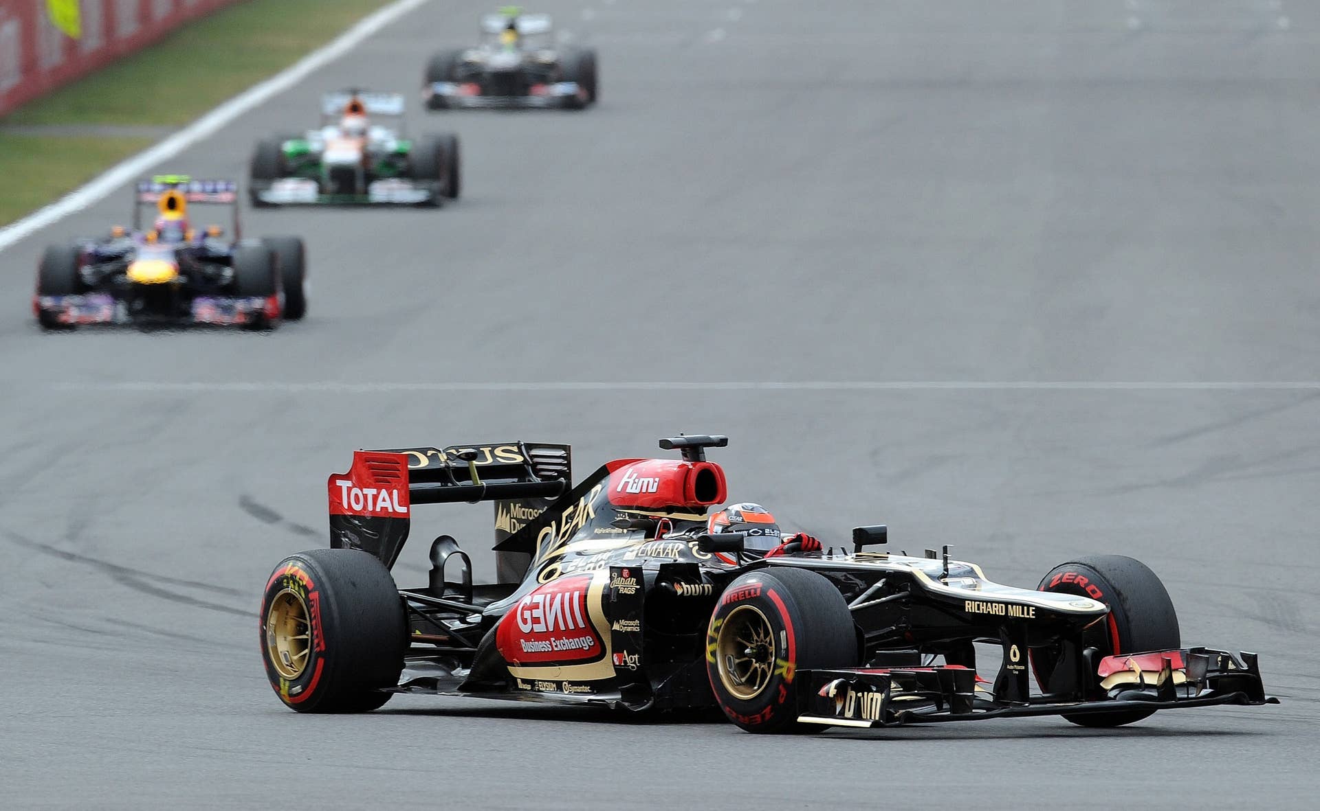 Lotus driver Kimi Raikkonen of Finland drives his car during the Formula One Korean Grand Prix in Yeongam on October 6, 2013.  AFP PHOTO/ Prakash SINGH        (Photo credit should read PRAKASH SINGH/AFP/Getty Images)