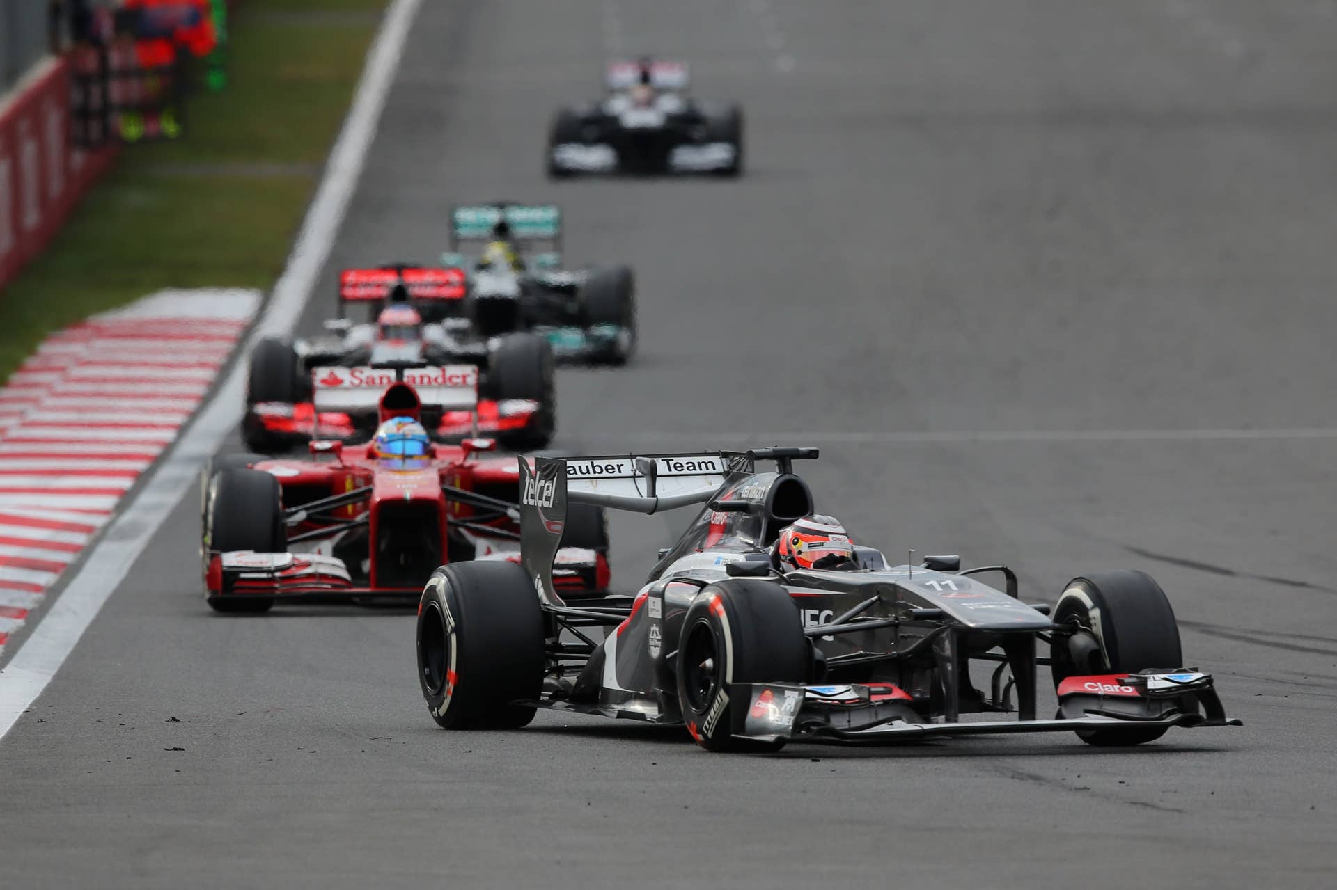 YEONGAM-GUN, SOUTH KOREA - OCTOBER 06:  Nico Hulkenberg of Germany and Sauber F1 drives during the Korean Formula One Grand Prix at Korea International Circuit on October 6, 2013 in Yeongam-gun, South Korea.  (Photo by Clive Rose/Getty Images)