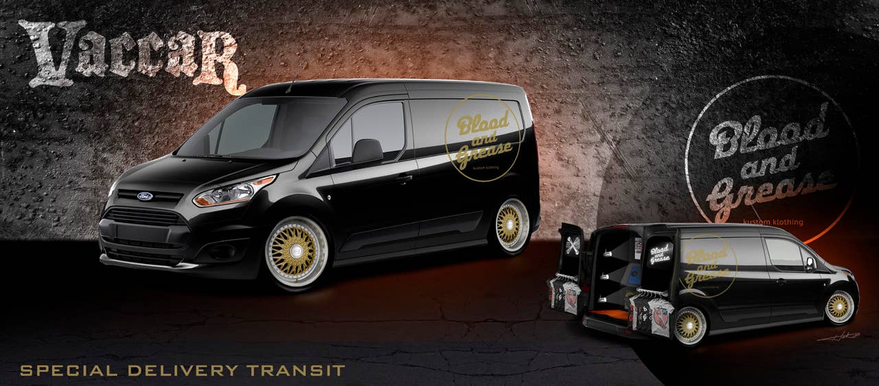 Blood & Grease transformed a Transit Connect cargo van into a high-end fashion boutique on four wheels