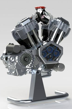 Confederate Motorcycles C2 P-51 Fighter engine