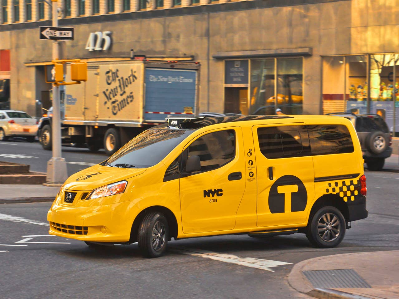 NEW YORK (Mar. 27, 2013)  As Nissans innovative NV200 taxi gets ready to take to the streets of New York City this coming fall, another crucial part of the Taxi of Tomorrow program was unveiled today at the New York International Auto Show  the wheelchair accessible NV200 Mobility NY Taxi. Working in conjunction with BraunAbility, the Indiana-based market leader in wheelchair accessible vehicles and wheelchair lifts, the Nissan NV200 Mobility Taxi features a rear-entry ramp and an industry-first integrated restraint system that provides safe and quick securement of wheelchairs.