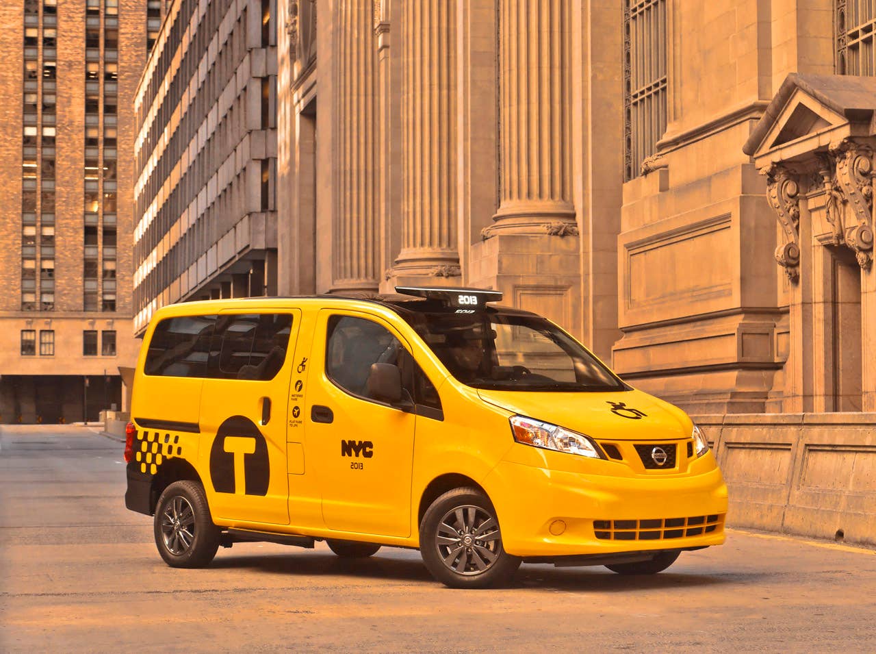 NEW YORK (Mar. 27, 2013)  As Nissans innovative NV200 taxi gets ready to take to the streets of New York City this coming fall, another crucial part of the Taxi of Tomorrow program was unveiled today at the New York International Auto Show  the wheelchair accessible NV200 Mobility NY Taxi. Working in conjunction with BraunAbility, the Indiana-based market leader in wheelchair accessible vehicles and wheelchair lifts, the Nissan NV200 Mobility Taxi features a rear-entry ramp and an industry-first integrated restraint system that provides safe and quick securement of wheelchairs.