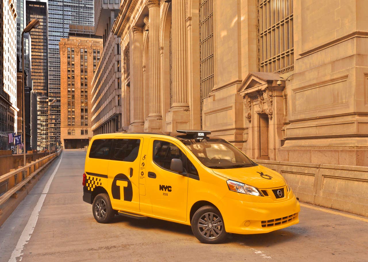 NEW YORK (Mar. 27, 2013)  As Nissans innovative NV200 taxi gets ready to take to the streets of New York City this coming fall, another crucial part of the Taxi of Tomorrow program was unveiled today at the New York International Auto Show  the wheelchair accessible NV200 Mobility NY Taxi. Working in conjunction with BraunAbility, the Indiana-based market leader in wheelchair accessible vehicles and wheelchair lifts, the Nissan NV200 Mobility Taxi features a rear-entry ramp and an industry-first integrated restraint system that provides safe and quick securement of wheelchairs.