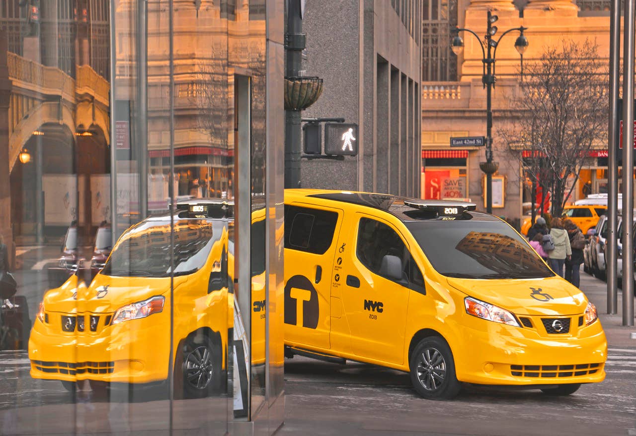 NEW YORK (Mar. 27, 2013)  As Nissans innovative NV200 taxi gets ready to take to the streets of New York City this coming fall, another crucial part of the Taxi of Tomorrow program was unveiled today at the New York International Auto Show  the wheelchair accessible NV200 Mobility NY Taxi. Working in conjunction with BraunAbility, the Indiana-based market leader in wheelchair accessible vehicles and wheelchair lifts, the Nissan NV200 Mobility Taxi features a rear-entry ramp and an industry-first integrated restraint system that provides safe and quick securement of wheelchairs.