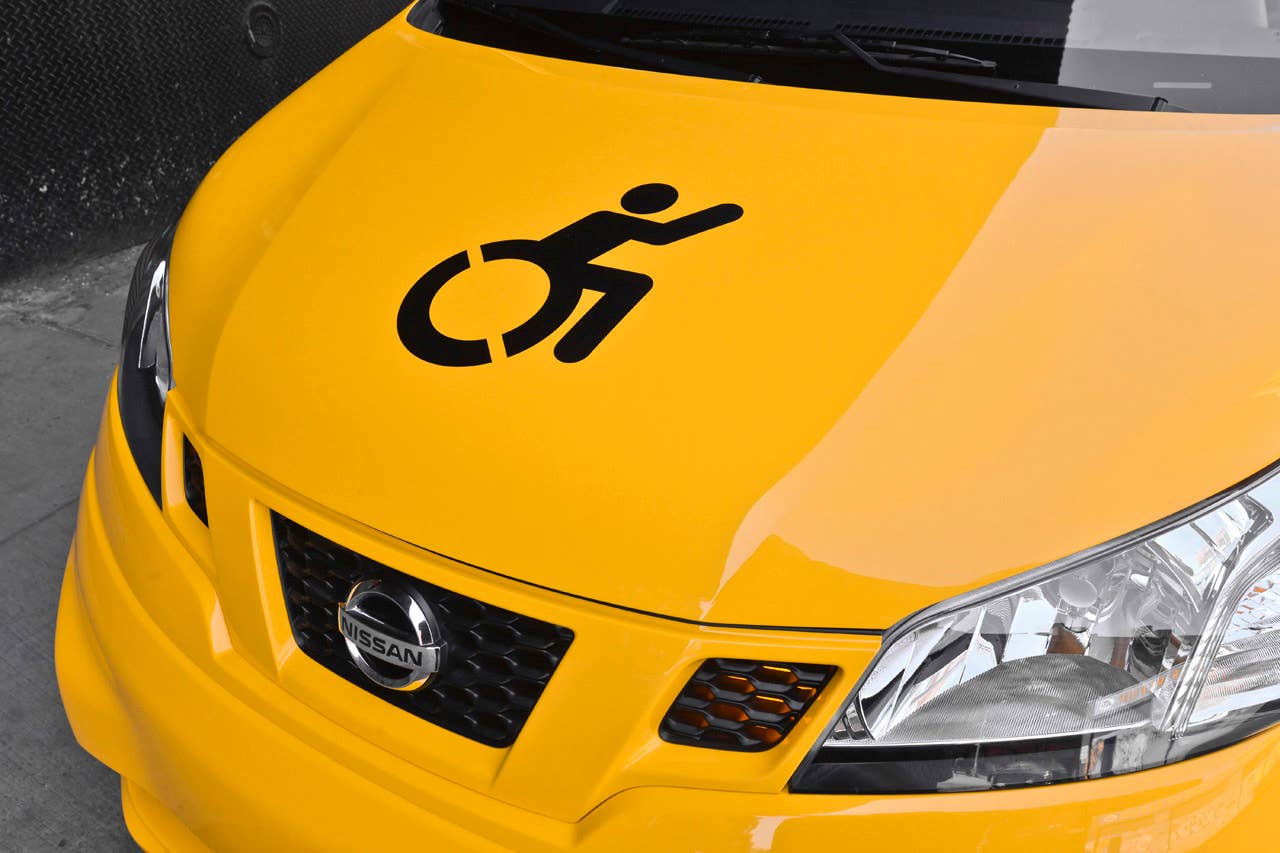 NEW YORK (Mar. 27, 2013)  As Nissans innovative NV200 taxi gets ready to take to the streets of New York City this coming fall, another crucial part of the Taxi of Tomorrow program was unveiled today at the New York International Auto Show  the wheelchair accessible NV200 Mobility NY Taxi. Working in conjunction with BraunAbility, the Indiana-based market leader in wheelchair accessible vehicles and wheelchair lifts, the Nissan NV200 Mobility Taxi features a rear-entry ramp and an industry-first integrated restraint system that provides safe and quick securement of wheelchairs.