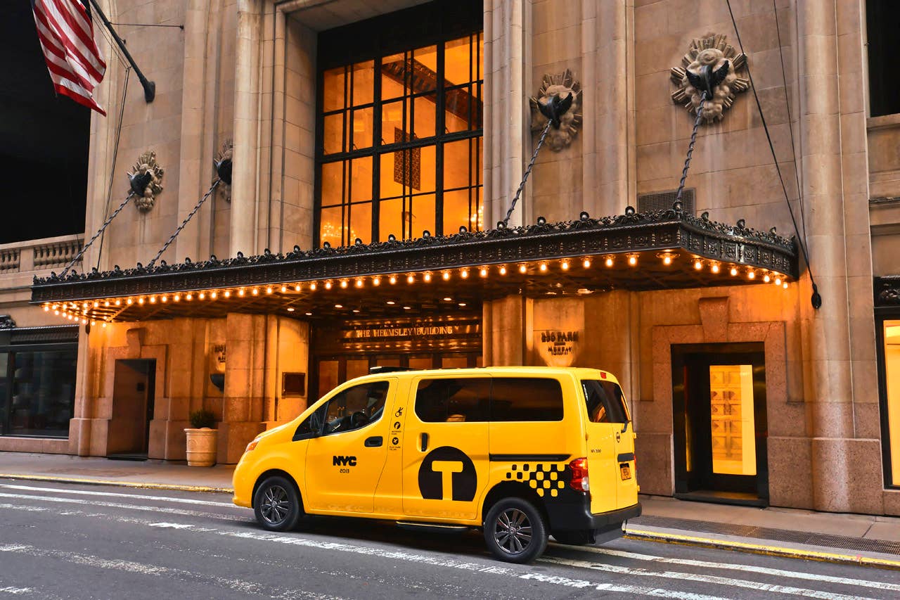 NEW YORK (Mar. 27, 2013)  As Nissans innovative NV200 taxi gets ready to take to the streets of New York City this coming fall, another crucial part of the Taxi of Tomorrow program was unveiled today at the New York International Auto Show  the wheelchair accessible NV200 Mobility NY Taxi. Working in conjunction with BraunAbility, the Indiana-based market leader in wheelchair accessible vehicles and wheelchair lifts, the Nissan NV200 Mobility Taxi features a rear-entry ramp and an industry-first integrated restraint system that provides safe and quick securement of wheelchairs.