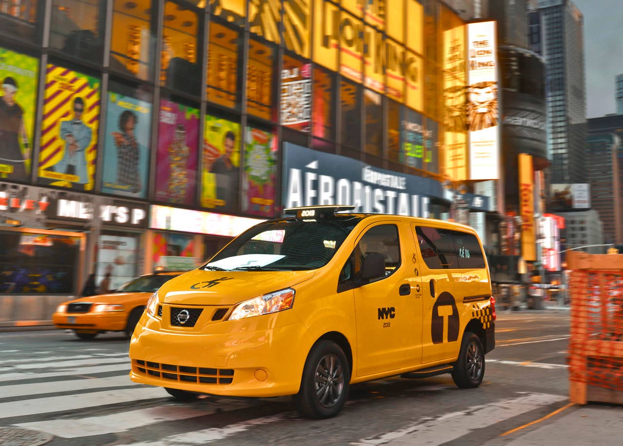 NEW YORK (Mar. 27, 2013)  As Nissans innovative NV200 taxi gets ready to take to the streets of New York City this coming fall, another crucial part of the Taxi of Tomorrow program was unveiled today at the New York International Auto Show  the wheelchair accessible NV200 Mobility NY Taxi. Working in conjunction with BraunAbility, the Indiana-based market leader in wheelchair accessible vehicles and wheelchair lifts, the Nissan NV200 Mobility Taxi features a rear-entry ramp and an industry-first integrated restraint system that provides safe and quick securement of wheelchairs.