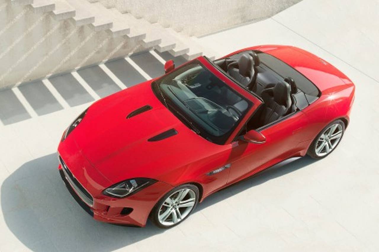 Jaguar F-Type leaked image front 3/4 high angle