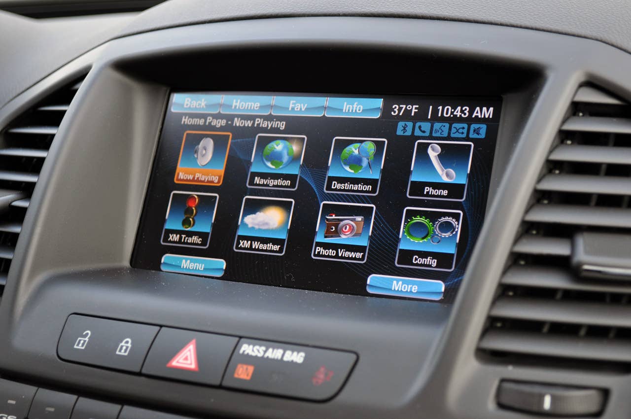 2012 Buick Regal GS multimedia system display