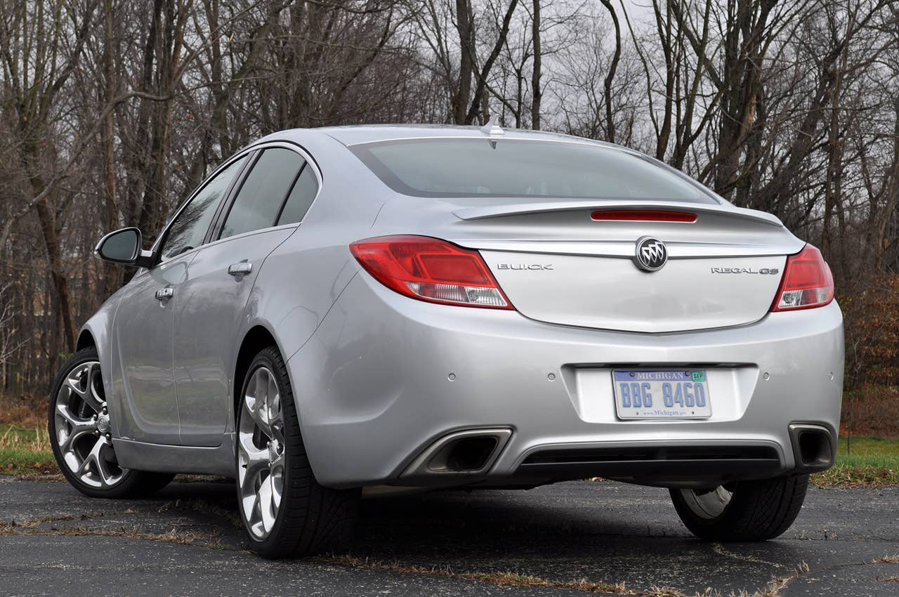 2012 Buick Regal GS rear 3/4 view
