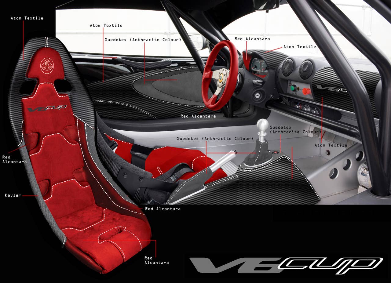 Lotus Exige V6 Cup interior