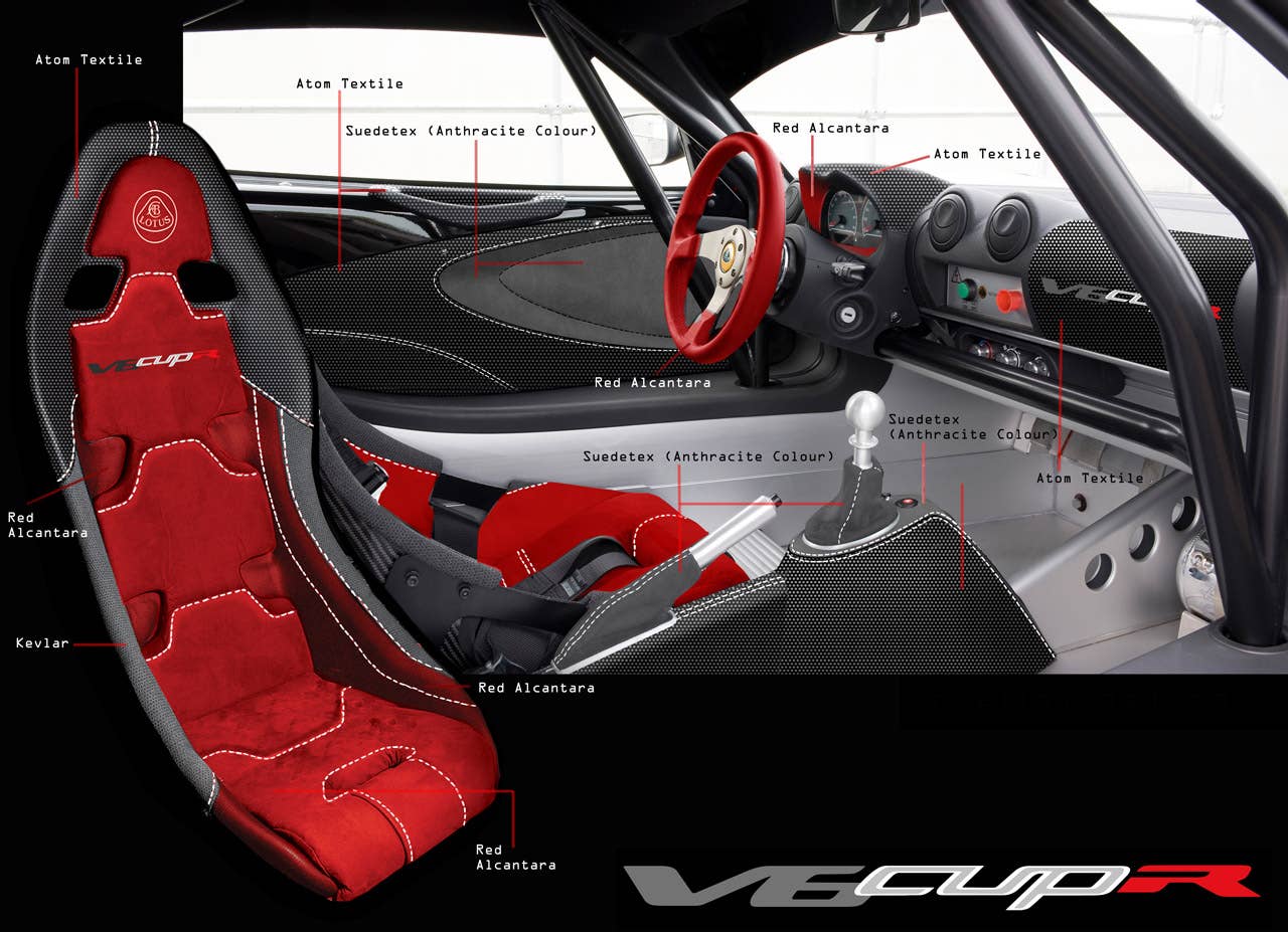 Lotus Exige V6 Cup R interior