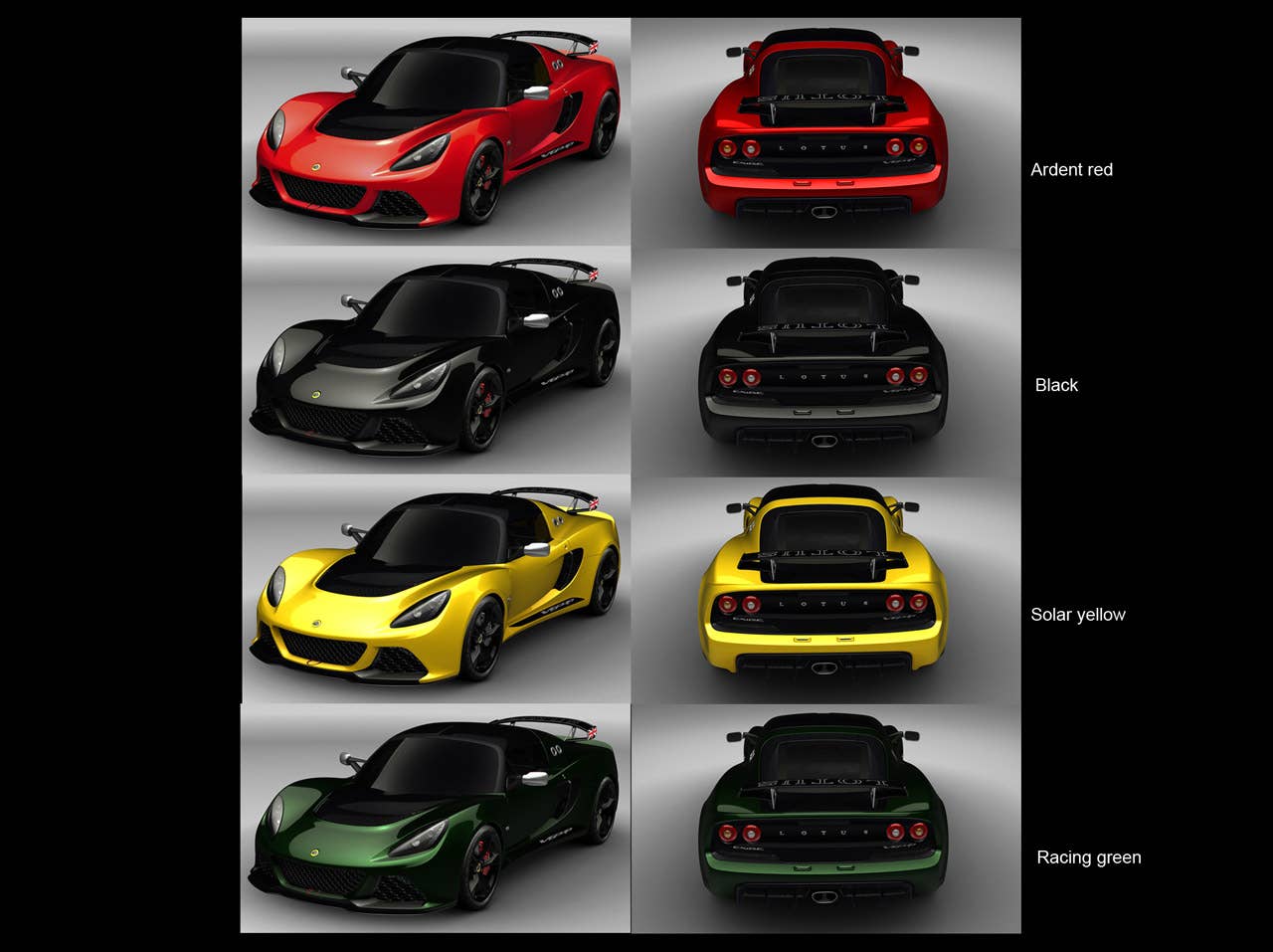 Lotus Exige V6 Cup color options