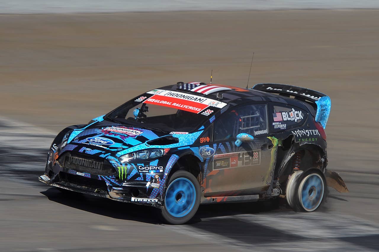 Ford Fiesta driven by Ken Block at the 2013 X Games RallyCross Copyright 2013 Drew Phillips / AOL