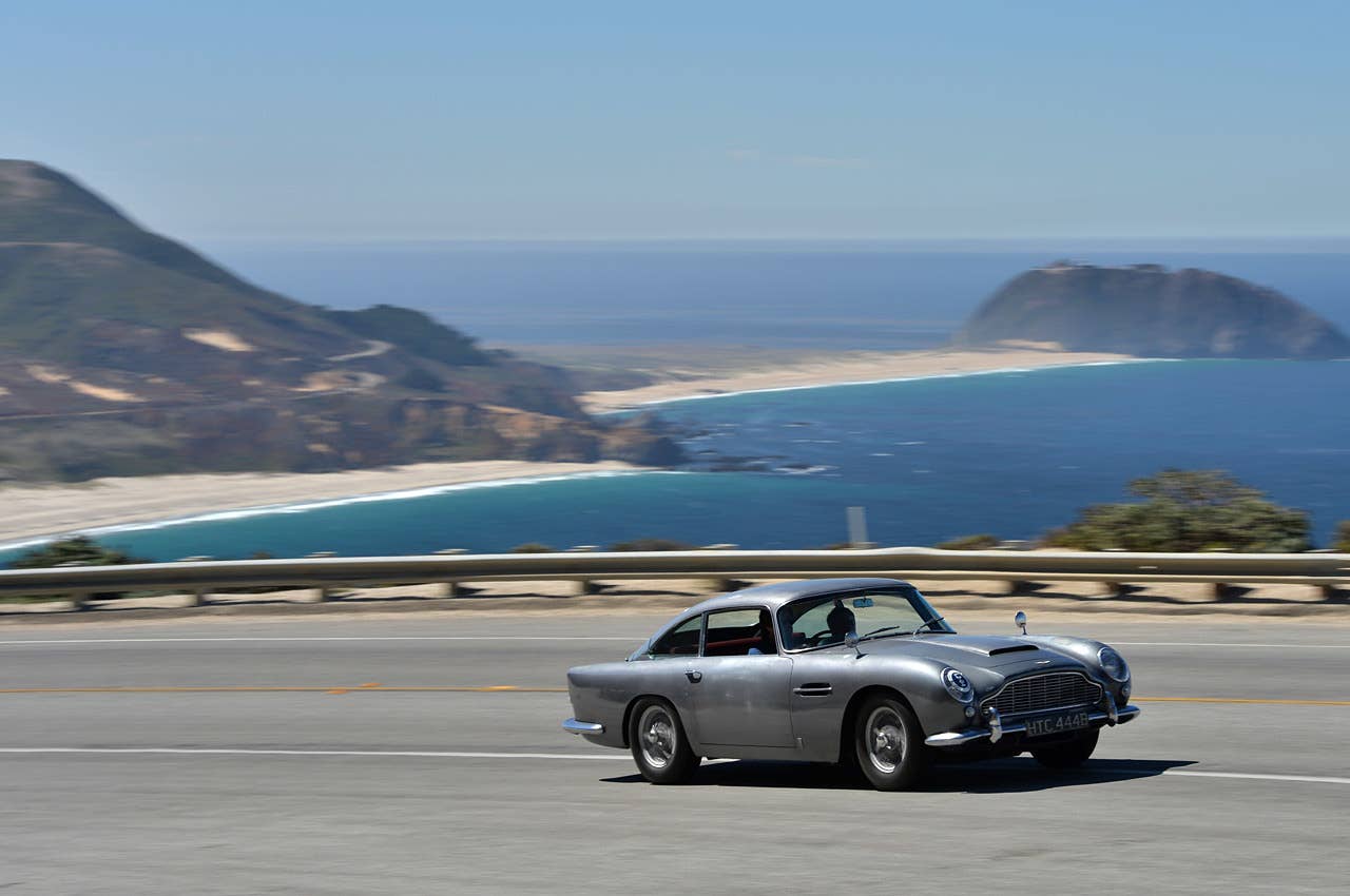 Aston Martin DB5 on the 2013 Pebble Beach Tour d'Elegance Copyright 2013 Drew Phillips / AOL