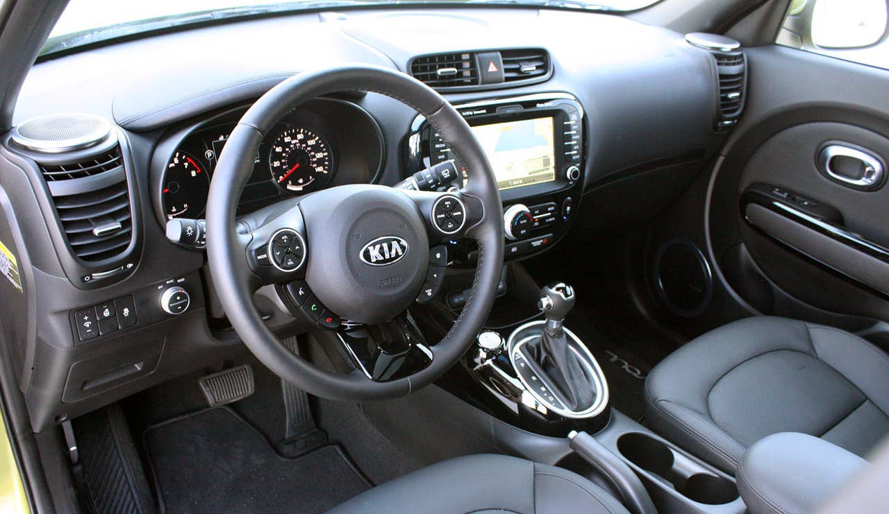 Sticker Price: $14,900 - $20,500 Invoice Price: $14,585 - $19,521 Fuel Economy: 24 mpg City, 30 mpg Highway  The Kia Soul was already a hit, selling 112,000 units in the U.S. last year. They should see even better sales after the colossal improvements made to the interior. The Soul's cabin is more fun and functional than ever before. The updated interior sports speaker grilles that bookend the dashboard and a new steering wheel that offers a well-sorted switchgear for cruise control and audio. The new instrument panel is well-grained and soft to the touch. Materials look and feel better and the dual-density seat foam is now thicker and kinder to your backside. Overall the cabin now has a much more mature feel. Even the carpets are more sound absorbent.  Research the Kia Soul Kia Soul Overview Kia Soul Photos & Video Local Dealer Price Quote