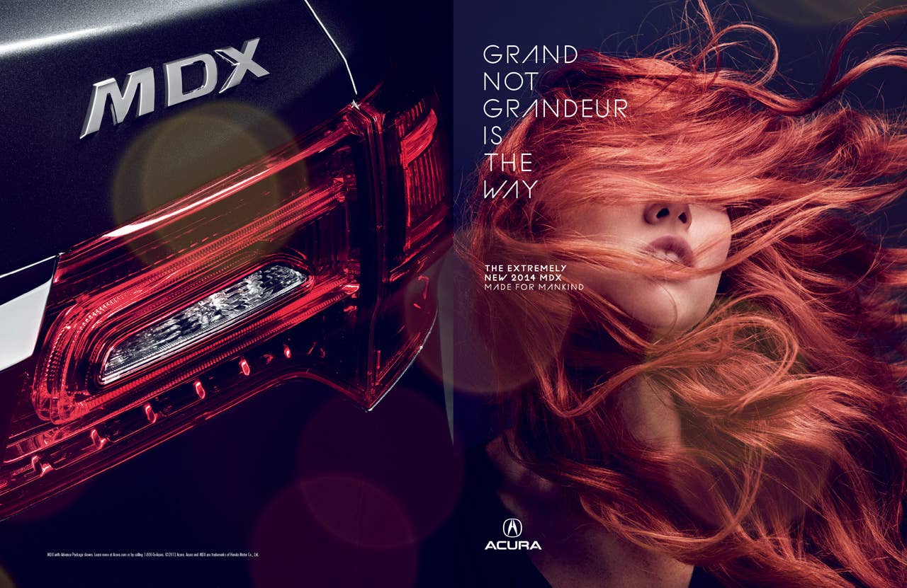 The 2014 Acura MDX Made For Mankind campaign.