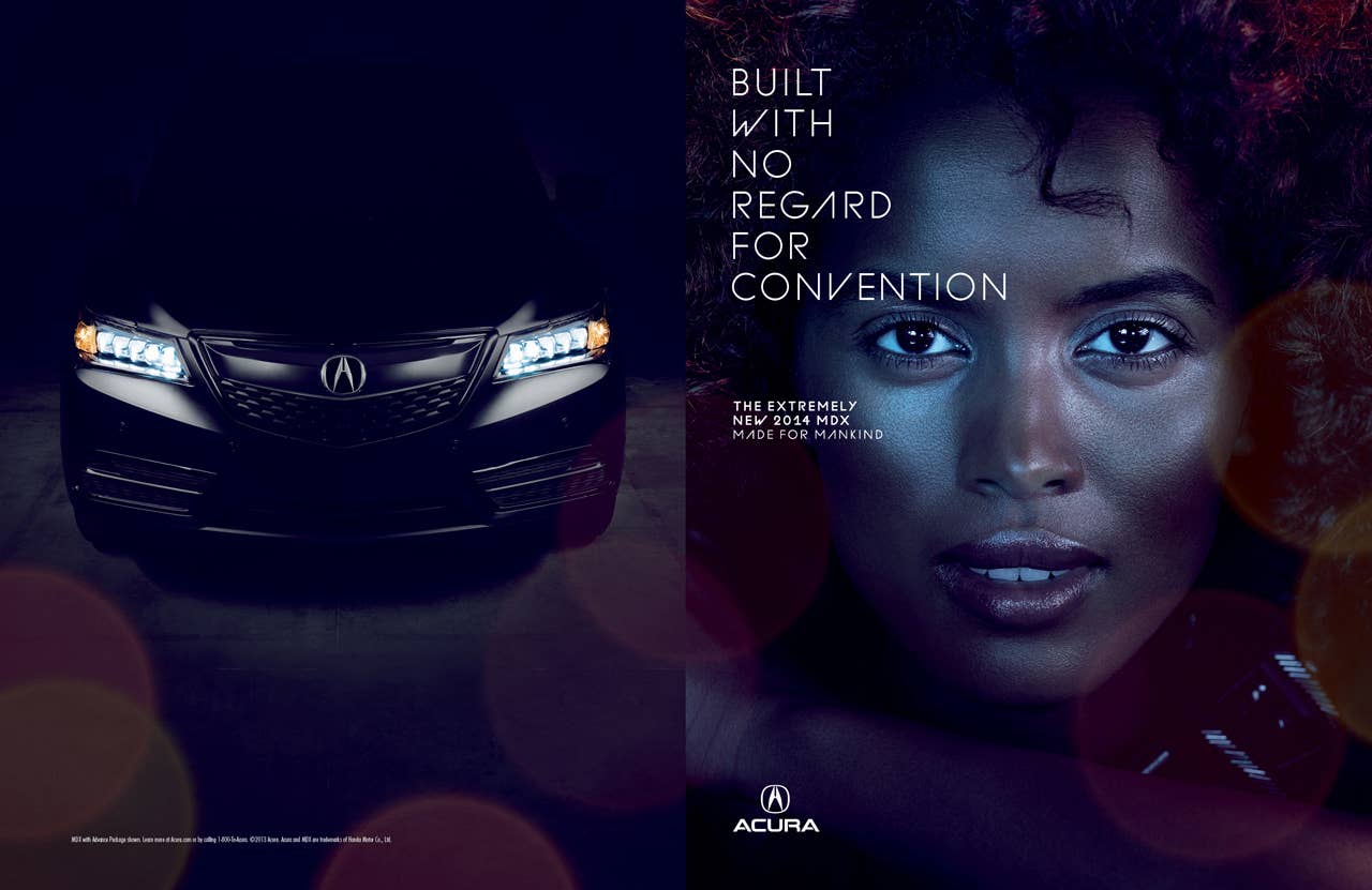 The 2014 Acura MDX Made For Mankind campaign.