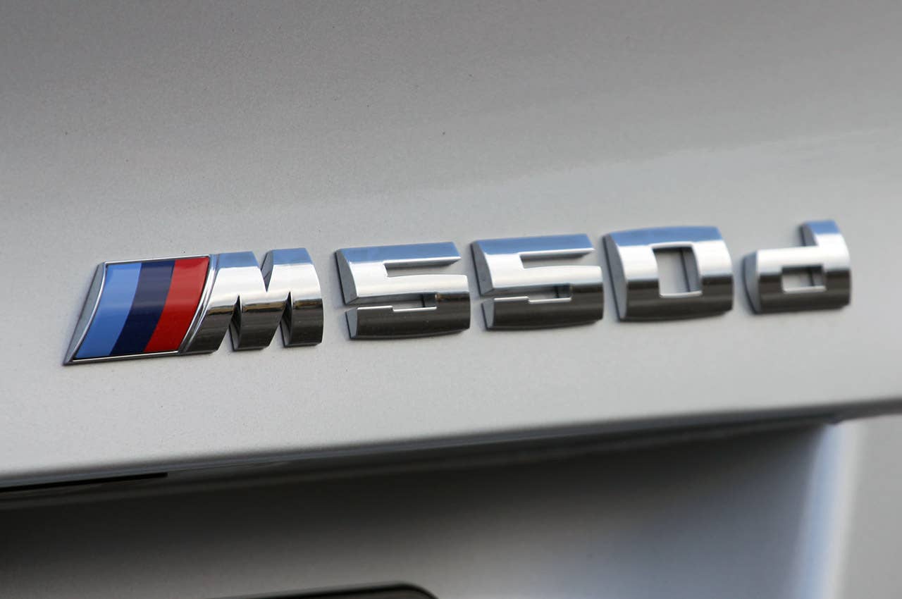2012 BMW M550d xDrive badge