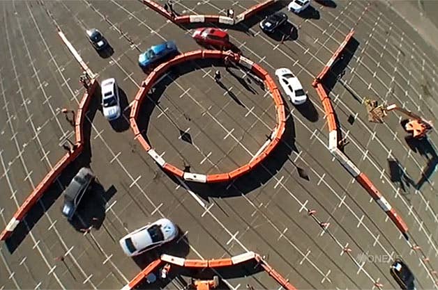 Mythbusters roundabout test