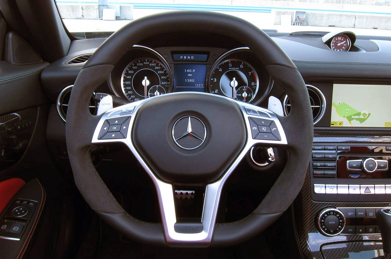 2012 Mercedes-Benz SLK55 AMG steering wheel