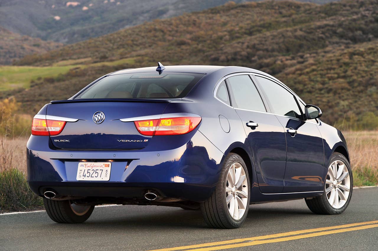 2013 Buick Verano Turbo rear 3/4 view