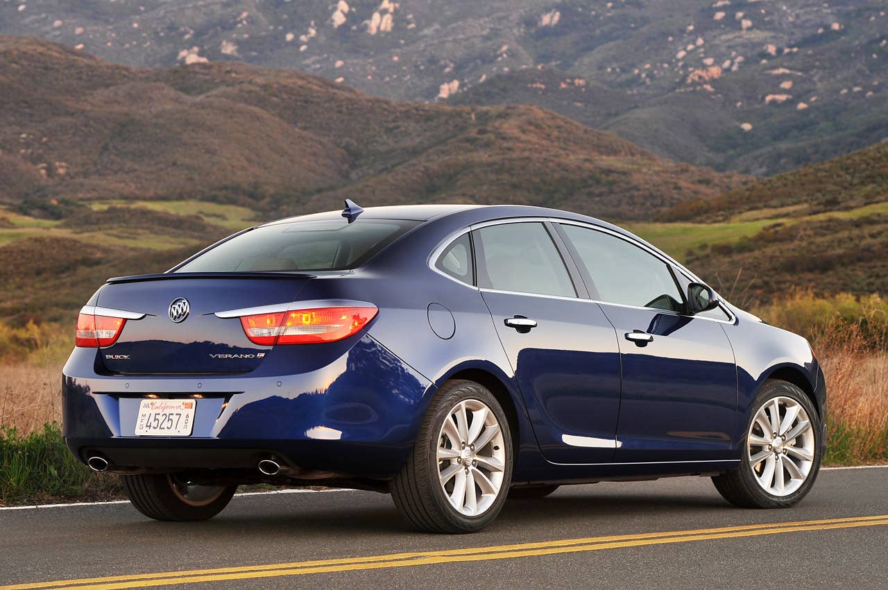 2013 Buick Verano Turbo rear 3/4 view