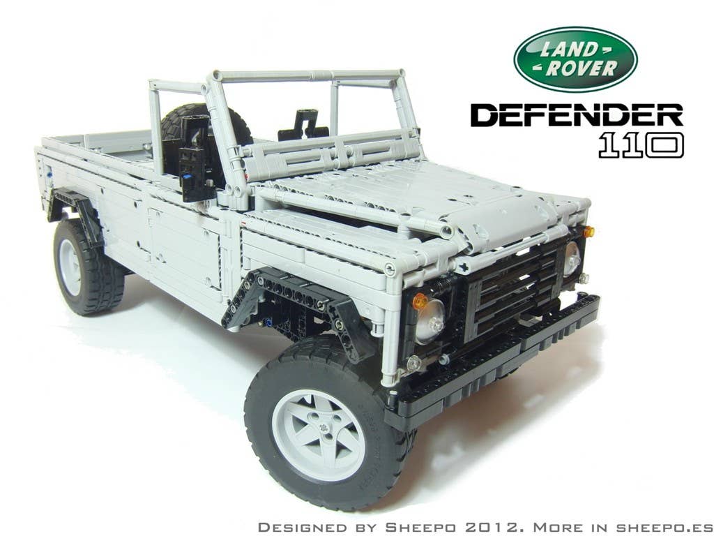 Lego Land Rover Defender 110 front 3/4